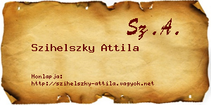 Szihelszky Attila névjegykártya